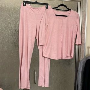 J. Jill Pure Jill sleep ultra soft tee and pant size small in pink